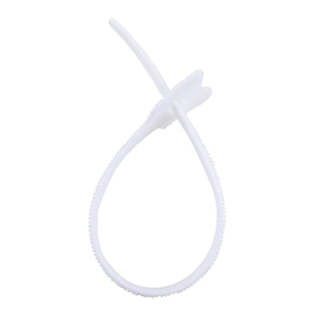 South Main Hardware Cable Tie, 8 in L, 2.3 in Max Bundle Dia., White, 6 lbs Strength, 100 PK 222177